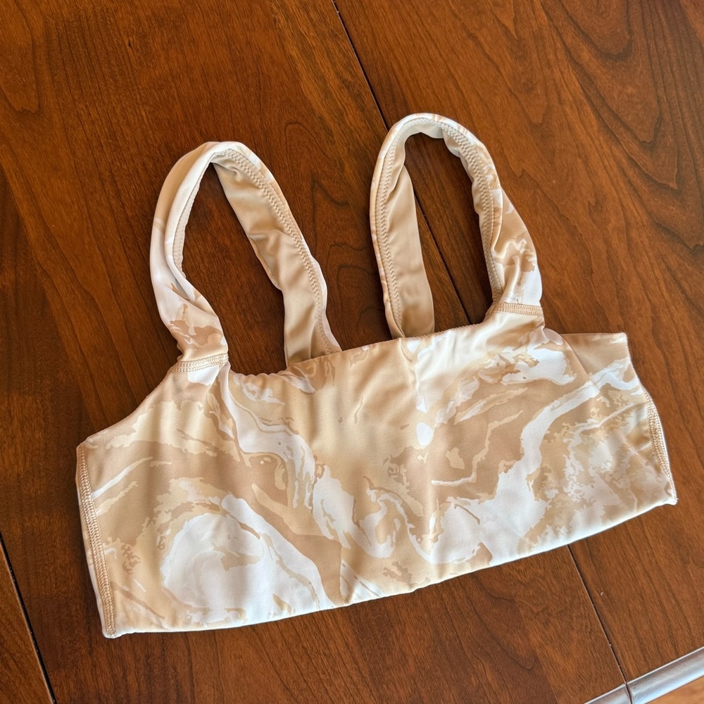 Offline by Aerie Beige Goals Stretch Medium Support Sports Bra Size M